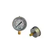MANÓMETRO TOTALMENTE EN ACERO INOXIDABLE CARATULA DE 115mm, CONEXIÓN INFERIOR DE 1/2"NPT, RANGO DE 0-25Kg/cm, LLENO DE GLICERINA, MCA DEWIT