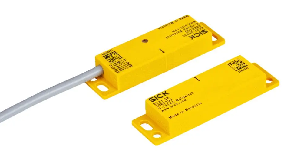 SENSOR DE SEGURIDAD SIN CONTACTO TIPO REED, CONTACTOS 2 NA,  CON CABLE DE 5 METROS Y ACTUADOR, IP67, MCA SICK