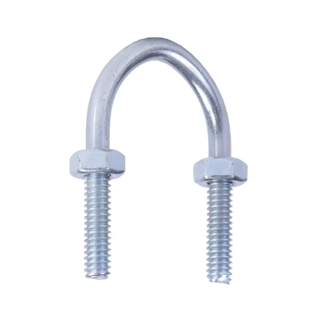 ABRAZADERA DE AG TIPO "U" DE 1 1/2" CON RECUBRIMIENTO DE PVC Y TUERCAS ENCAPSULADAS, MCA REPSA