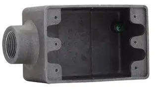 CONDULET RECTANGULAR FS DE ALUMINO DE 3/4" CUBIERTO DE PVC ROJO, MCA CROUOSE HINDS