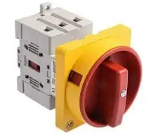 INTERRUPTOR ON-OFF 25A 3 P CON ACTUADOR ROJO/AMARILLO MCA ALLEN BRADLEY 
