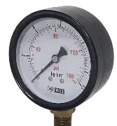 MANOMETRO EN ACERO INOXIDABLE LLENO DE GLICERINA, CARATULA DE 63mm(2.5"), CONEXIÓN INFERIOR DE 1/4"NPT, RANGO DE 0-14Kg, MCA DEWIT