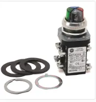 LUZ PILOTO MULTIPLE VOLTAJE PLENO LED 24 VCD 2 COLORES ROJO Y VERDE MCA ALLEN BRADLEY 