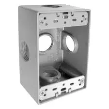 CAJA RECT. 3 ORIFICIOS 3/4" ALUMINIO MCA ARGOS