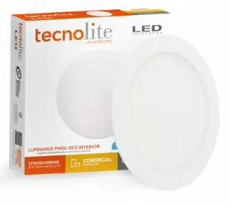 LÁMPARA EMPOTABLE DOWNLIGHT LED 12 W, LUZ DE DÍA MCA TECNOLITE
