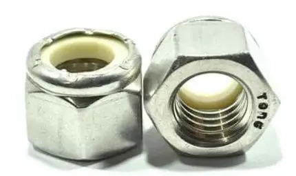 TUERCA INSERTA DE NYLON AC. INOX. DE 1/2" DE SEGURIDAD MCA GENERICO