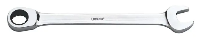  LLAVE COMBINADA PULIDO ESPEJO DE MATRACA METRICA, 12 PUNTAS, 8 MM MCA URREA