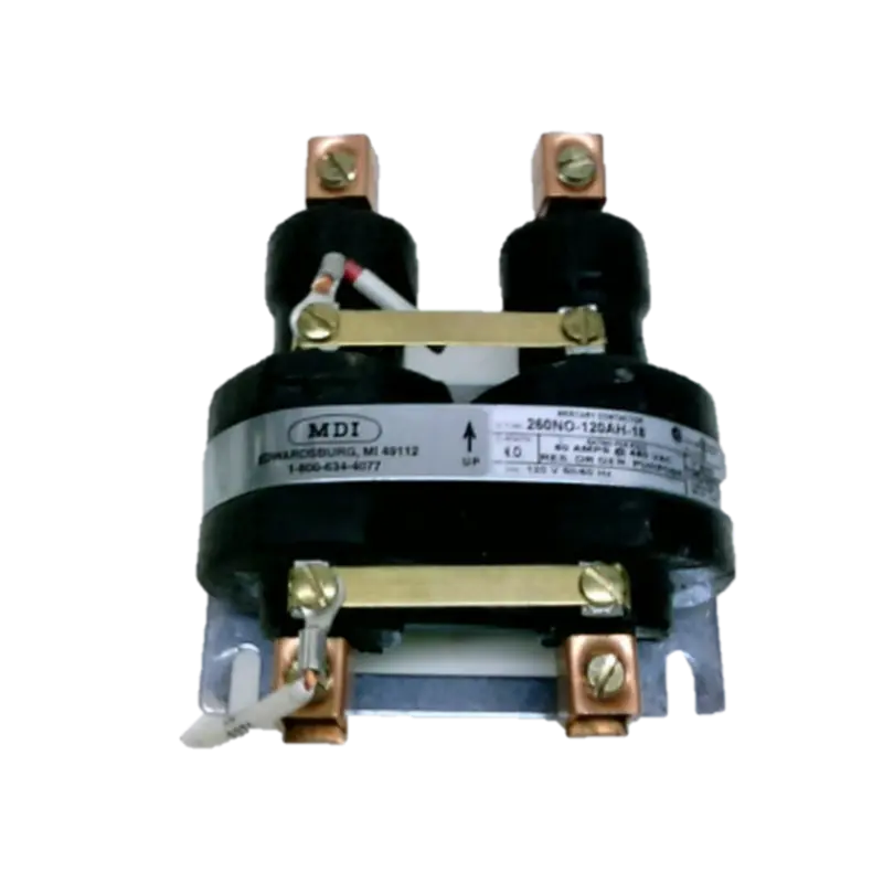 Contactor De Mercurio, 2 POLOS, 60A, NO, 120VAC, MCA MDI