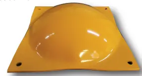 BOYA AMARILLA METALICA 22 X 22 CM S/REFLEJANTE C/CLAVOS MCA GENERICO