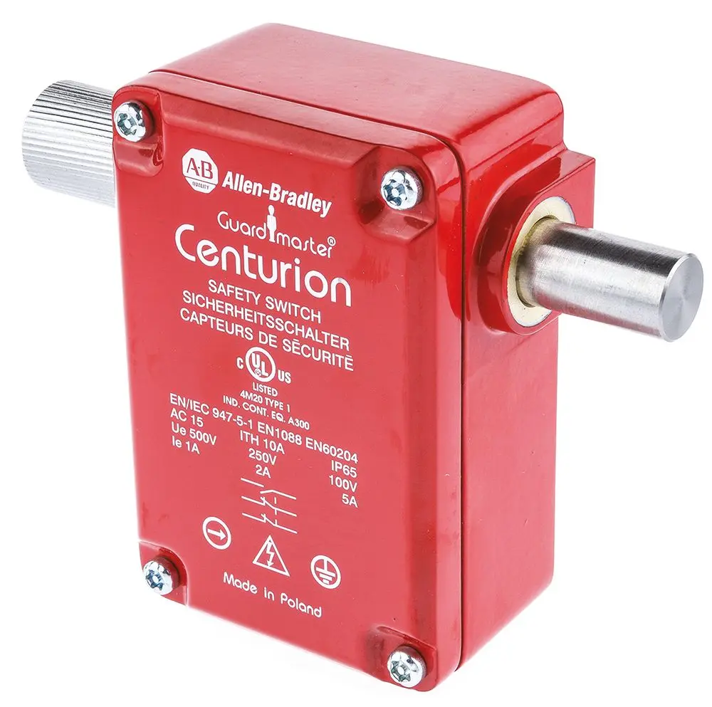 INTERRUPTOR DE SEGURIDAD ACERROJADO 24VDC, 2A, 250VDC, 500MM, IP65, MCA ALLEN BRADLEY