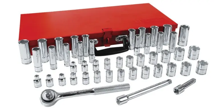  JUEGO DE DADOS Y ACCESORIOS CUADRO DE 3/8"COMBINADO, 48 PIEZAS MCA URREA