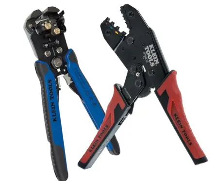 KIT DE HERRAMIENTA DE PINZAS PELACABLE AUTOMATICO Y CRIMPADORA DE TRINQUETE MCA KLEIN TOOLS 
