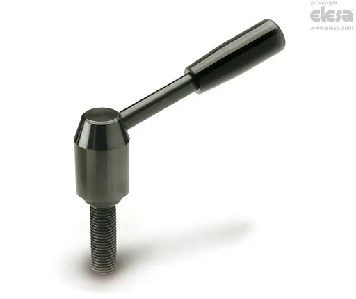 GN 212.4-28-M12-40-E, MANILLA GRADUABLE EN ACERO CON TORNILO ROSCADO, 