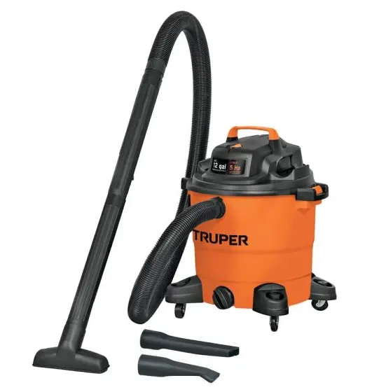 ASPIRADORA DE SOLIDOS Y LIQUIDOS DE 12 GAL PLASTICA MCA TRUPER