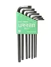 JUEGO DE 7 LLAVES HEXAGONALES TIPO "L", TORX, TAMPER PROOF MCA URREA