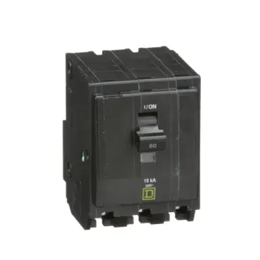 INTERRUPTOR TERMOMAGNETICO QO ENCHUFAR 10 KACI-240V 3X6, MCA SQUARE D