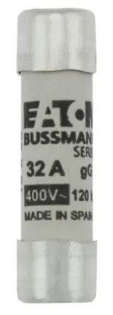 FUSIBLE CILINDRICO/DE CASQUILLO DE BAJA TENSIÓN DE 10X38MM CON CLASIFACIÓN DE 400V DE CA 32 AMP MCA BUSSMAN