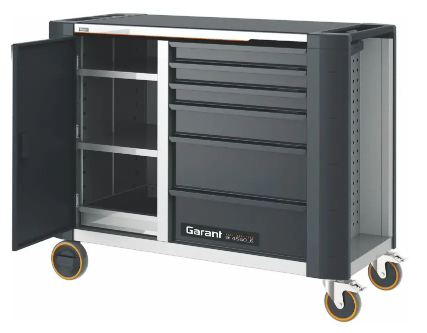 BANCO DE TRABAJO SOBRE RUEDAS TOOLTRUCK CON CAJONES DE EXTENSIÓN TOTAL 20X16G DE 6 Y 8 CAJONES MCA GARANT