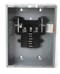 CAJA E INTERIOR PARA CENTRO DE CARGA CON ZAPATAS PRINCIPALES DE 3 FASES 4 HILOS PARA 12 POLOS 125 AM SIN TAPA MCA SCHEIDER