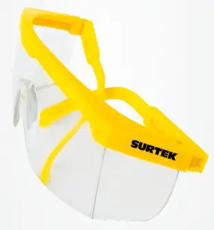 LENTES DE SEGURIDAD MODELO AJUSTABLE, TRANSPARENTES MCA SURTEK
