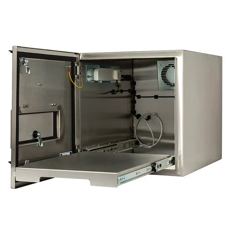 GABINETE PARA IMPRESORAS, IP65, CON DESLIZANTE 50ALTOX 47.5ANCHOX 60PROF CM, ACERO INOX, IMPERMEABLE, MCA ARMAGARD