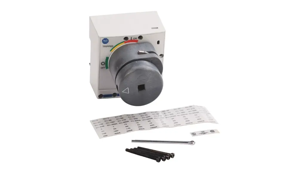 MECANISMO DE OPERACION ROTATIVO, MANIJA ROTATIVA, 12", ROJO/AMARILLO MCA ALLEN BRADLEY