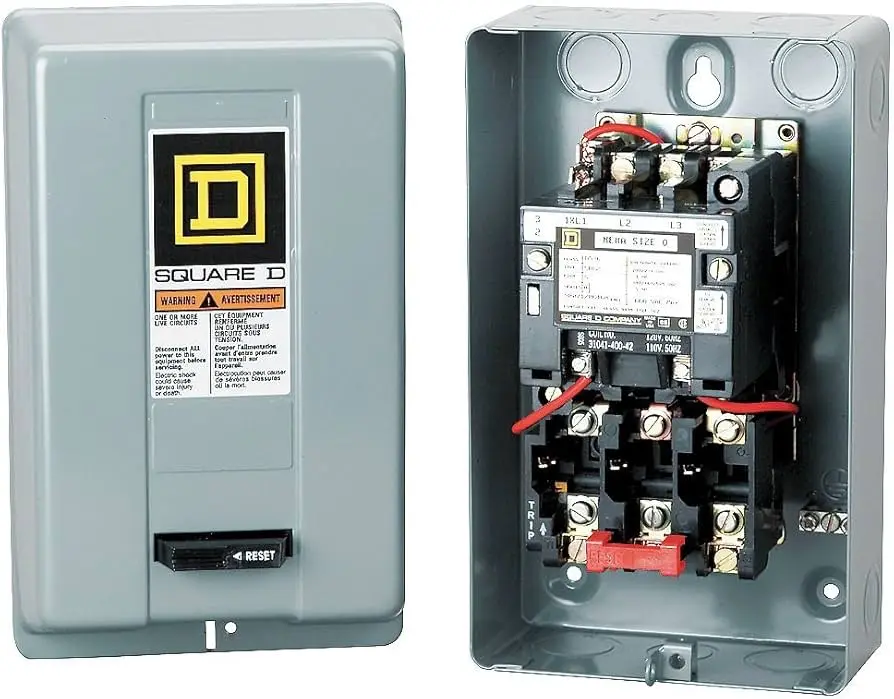 ARRANCADOR MAGNETICO APV TAM. 00 3 POLOS 220 VCA EN GABINETE MCA SQUARE-D.