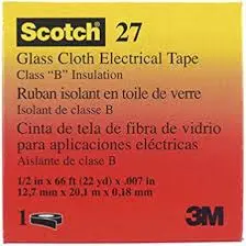 CINTA DE FIBRA DE VIDRIO SCOTCH MR 27 CON DIMENSIONES DE .019 X 20 METROS, MCA. 3M