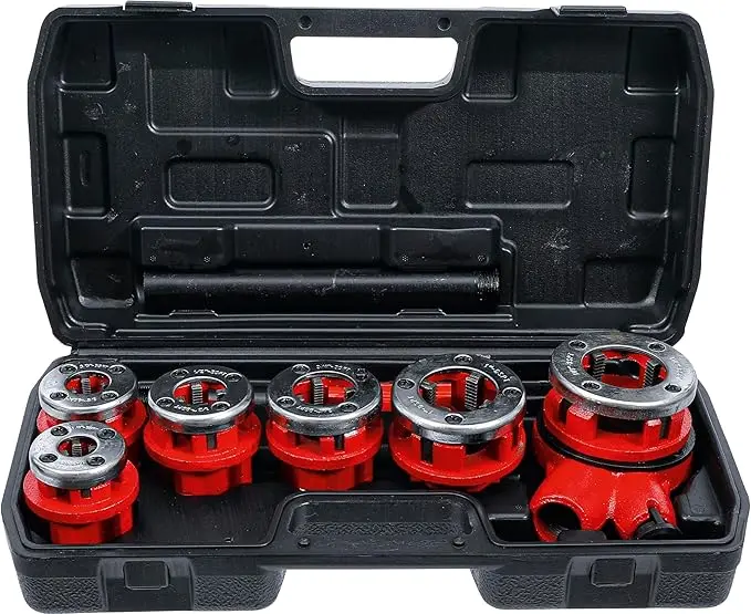 JUEGO DE TARRAJAS PARA TUBERIA  1/4" - 1 1/4" 8 Piezas