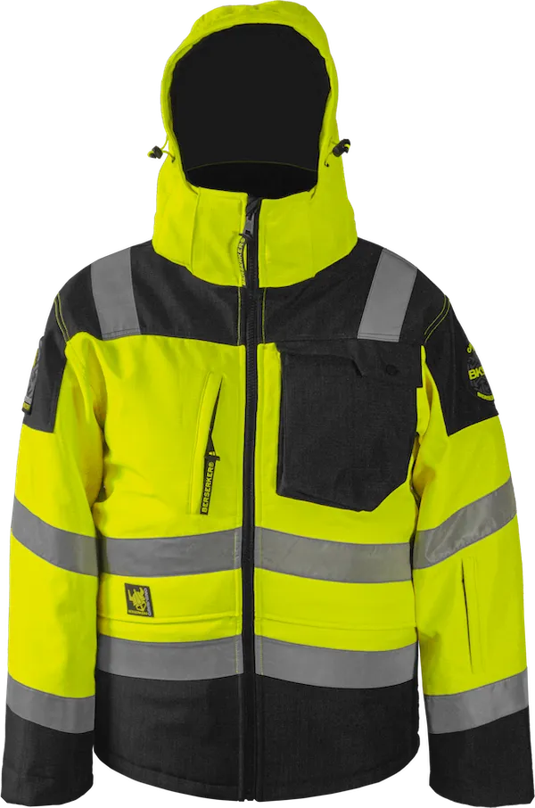 [BK925/AMARILLO/XCH] CHAMARRA DE ALTA VISIBILIDAD 360° RIP-STOP CON CINTAS REFLEJANTES ZIPPER REFORZADO MCA BERSERKER (XCH, AMARILLO)