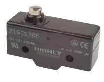 [Z15G1306] MICRO SWITCH INTERRUPTOR 15 A 125 V / 250 V AC MCA HIGHLY