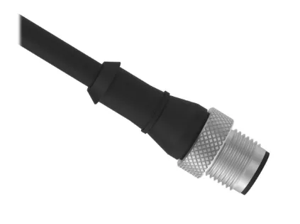 CABLE M12 UN SOLO EXTREMO CONECTOR MACHO RECTO DE 5 PINES CHAQUETA DE PVC NEGRA DE 2,04M X 5X22 MCA BANNER