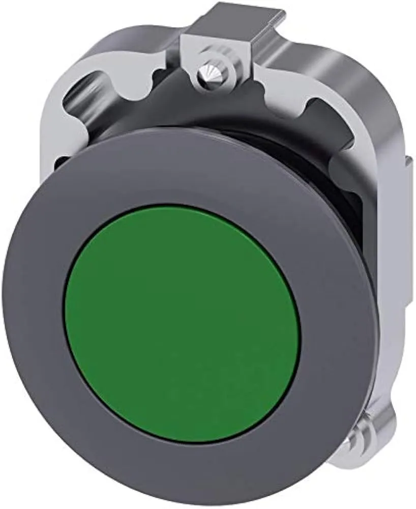 CABEZA BOTON 30MM VERDE C/ANILLO METAL MCA SIEMENS