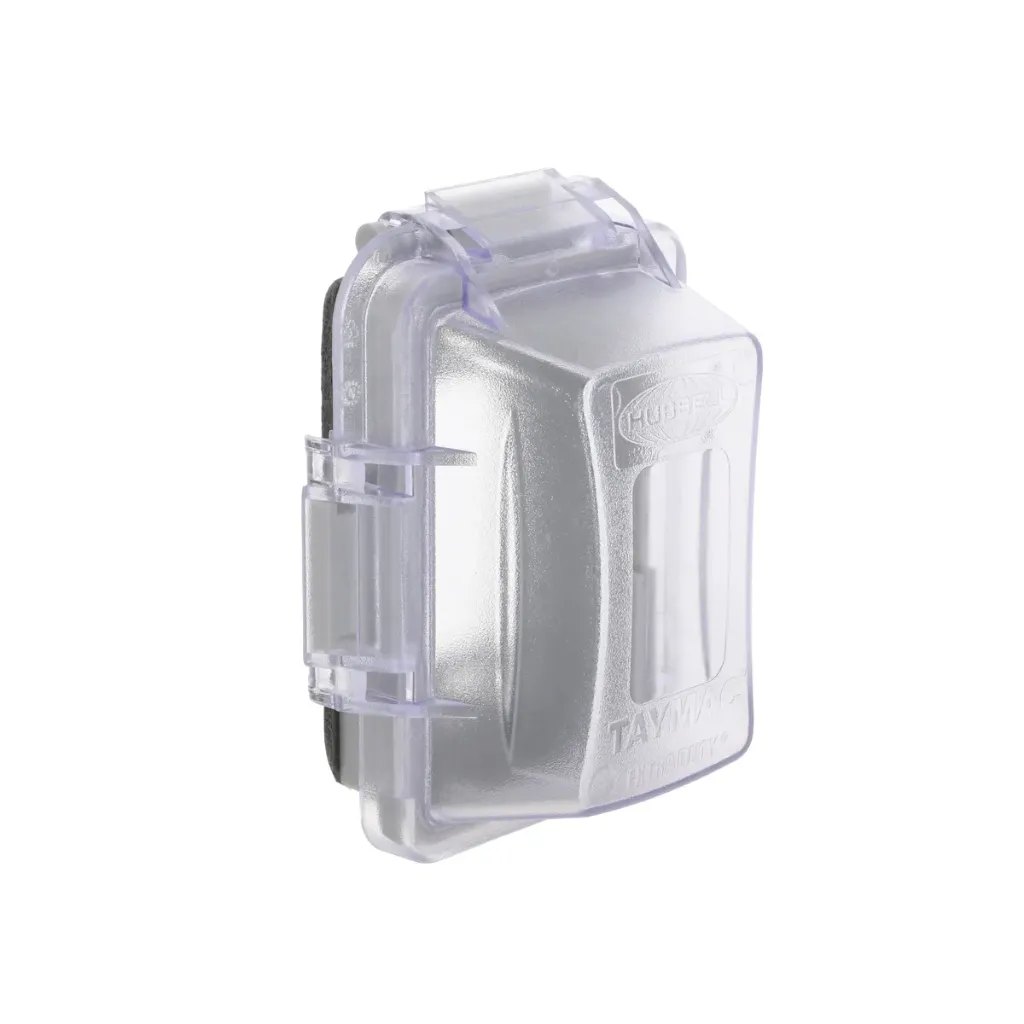CUBIERTA RESISTENTE A LA INTEMPERIE DE 1 GANG, SERIE EXTRA DUTY®, 16 EN 1, PROFUNDIDAD DE 2-3/4", COLOR TRANSPARENTE MCA HUBBELL