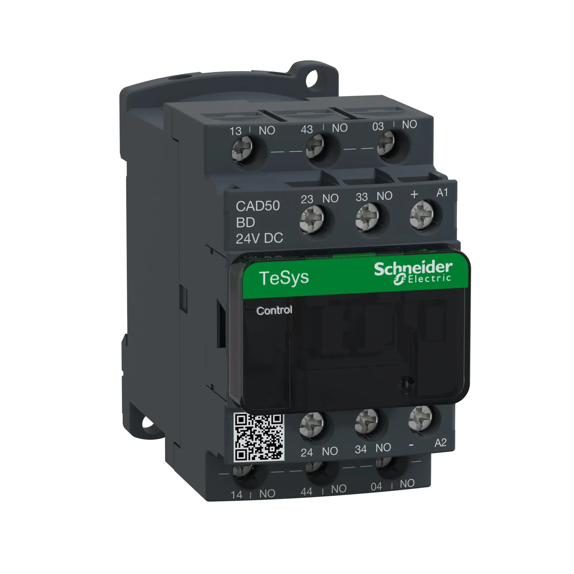 RELEVADOR DE CONTROL TESYS D CON CONTAC. AUX. 5NA MAS 0NC BOB. 24 VCD MCA. TELEMEC