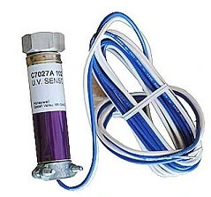 FOTOCELDA DE LLAMA ULTRAVIOLETA PARA SUPERVISION DE QUEMADORES INDUSTRIALES DE GAS O PETROLEO. MONTAJE DE 1/2" CON CABLE DE 2.4 METROS, DISEÑADA PARA OPERACION INTERMITENTE CON DETECCION DE RADIACION UV. MCA HONEYWELL