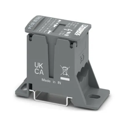 BLOQUE DISTRIBUCION POTENCIA 1P 76A 1000V DIN/DIRECTO. 7 CONEXIONES TOTALES: 3 ENTRADAS (2.5-16 MM2) Y 4 SALIDAS (2.5-6 MM2) MCA PHONIX CONTACT