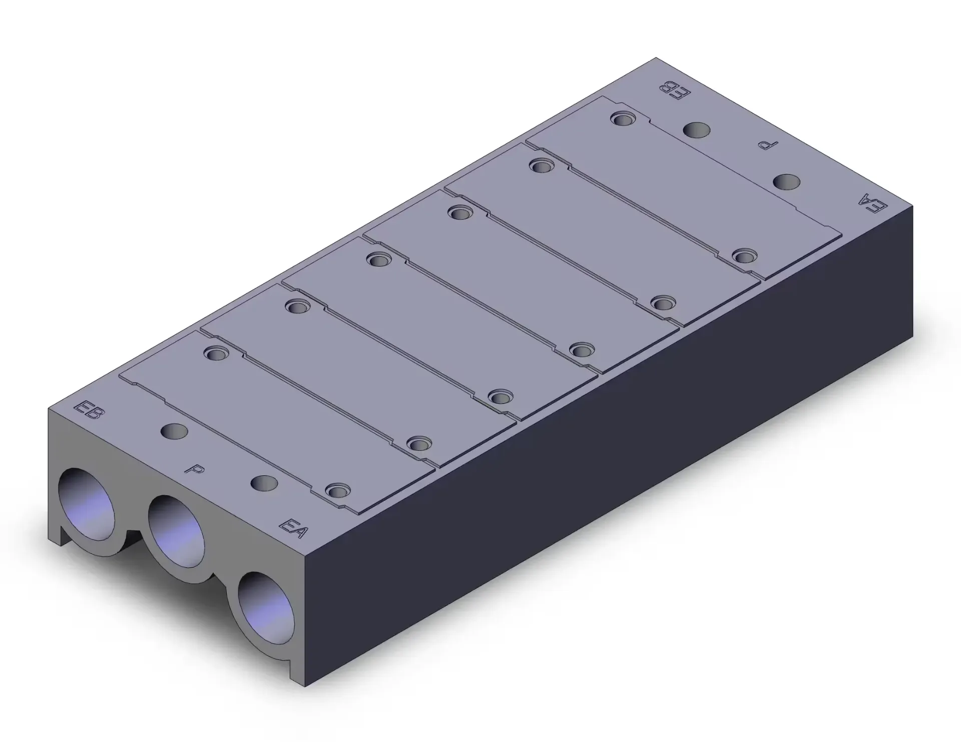 MULTIPLE DE DISTRIBUCION NEUMATICA 6 POSICIONES SERIE SY7000 CONEX INDIV PARA AIRE COMPRIMIDO MCA SMC