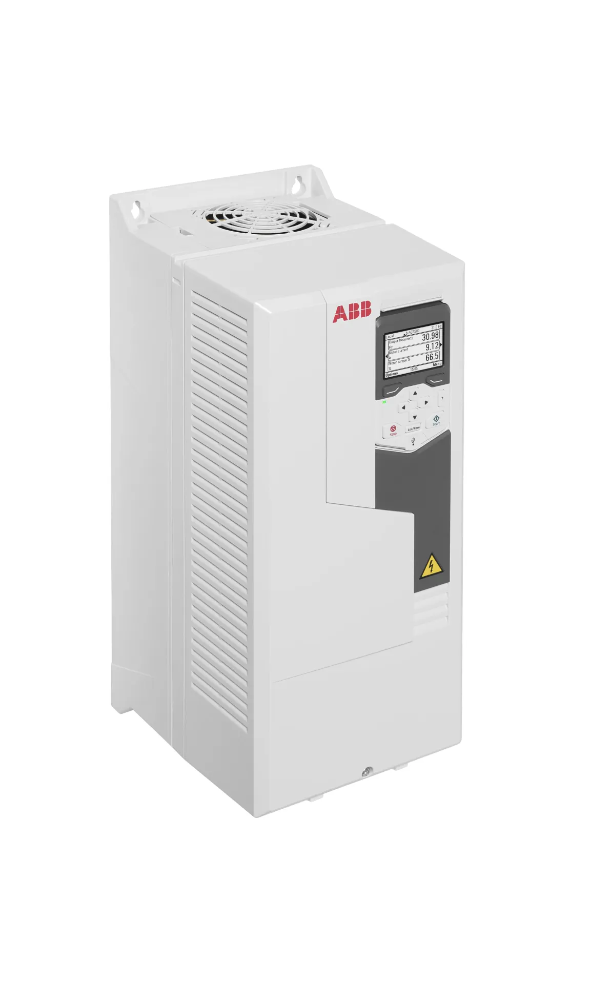 VARIADOR DE FRECUENCIA DE 22 KW (30 HP) / 45 A. ENTRADA TRIFÁSICA DE 380-480 V CA. PROTECCIÓN IP21, BASTIDOR R3. INCLUYE FILTRO EMC, CHOPPER DE FRENADO Y SEGURIDAD STO, MCA ABB