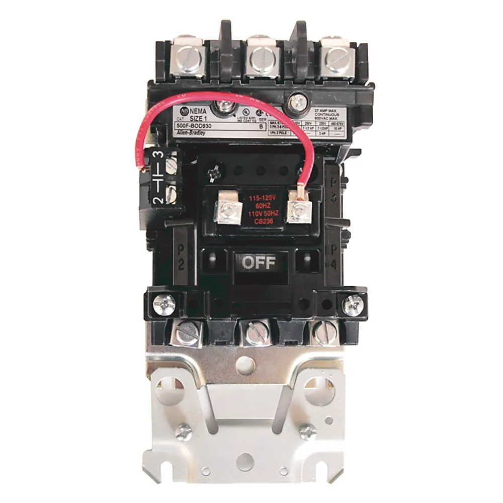 CONTACTOR TRIFÁSICO NEMA, 110/120V, 50/60 HZ, 1 NO MCA ALLEN BRADLEY