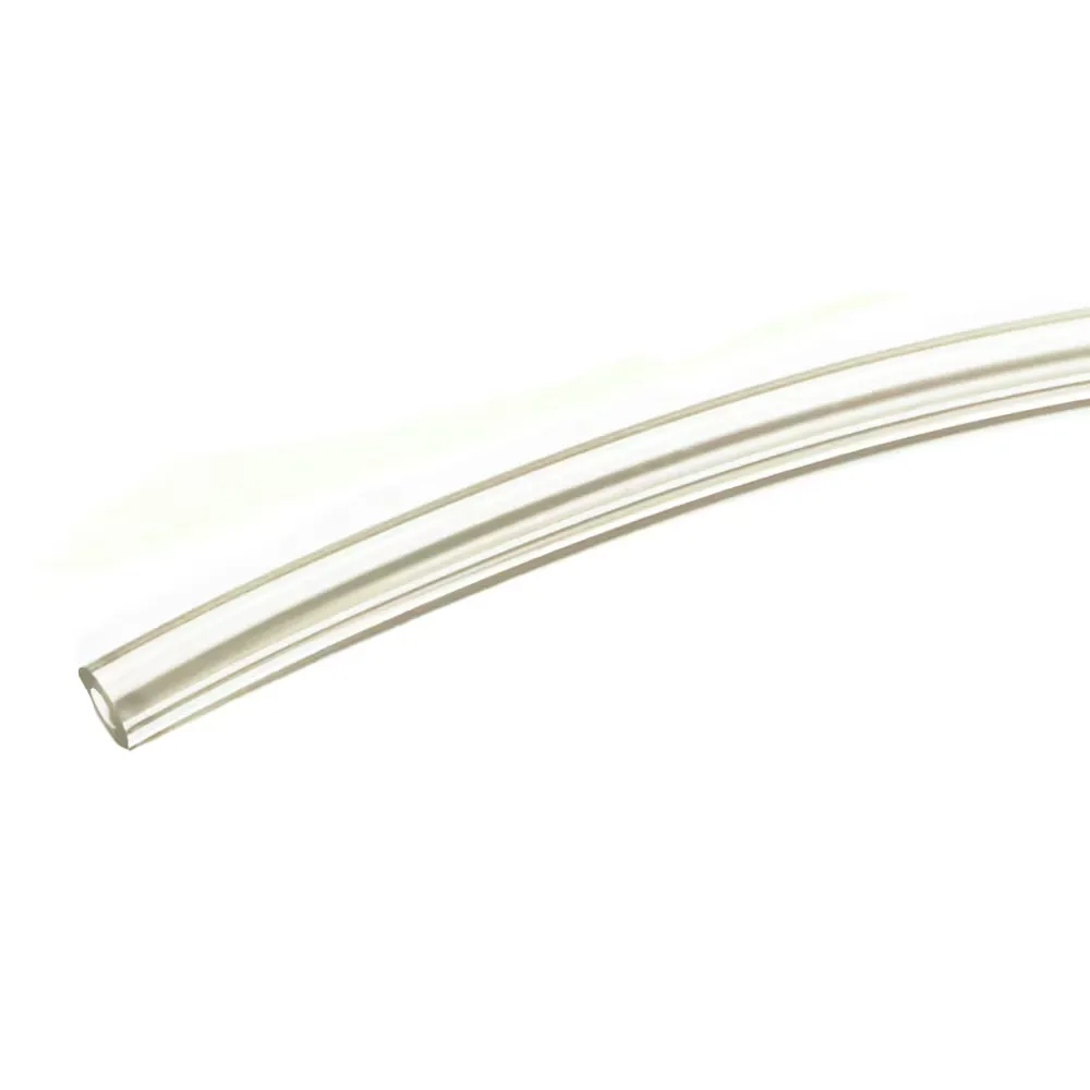 MANGUERA DE VINILO TRANSPARENTE DE 1/4" INTERIOR Y 3/8" EXTERIOR. ES FLEXIBLE, RESISTENTE A COLAPSOS, PERMITE VER EL FLUJO Y ES APTA PARA CONTACTO CON ALIMENTOS. MCA PARKER