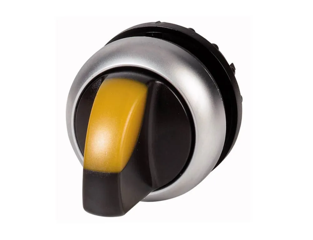 CABEZA SELECTOR 3 POS ILUMINADO COLOR AMBAR DE 22MM BISEL COLOR PLATAPROTECCION IP66 MCA EATON