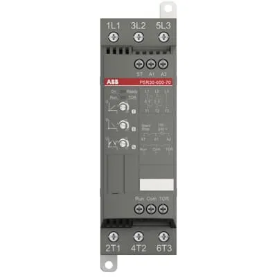 ARRANCADOR SUAVE TRIFÁSICO 30A TENSIÓN DE OPERACIÓN 208-600V CA TENSIÓN DE CONTROL 100-240V CA POTENCIA 15KW/20HP A 400V MCA ABB