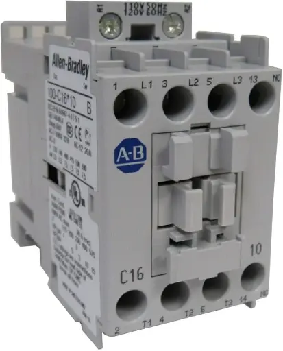[100-C16D10] CONTACTOR IEC 16A 3 POLOS OPERADO CON C.A BOBINA 120VCA MCA ALLEN BRADLEY