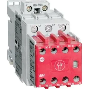 [100S-C09EJ14BC] CONTACTOR IEC DE SEGURIDAD, 9 AMP, 24V DC, 3 POLOS, 1 N.A. 4 N.C. MCA ALLEN BRADLEY