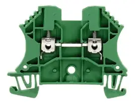 [1020290000] CLEMA DE PASO BRIDA-TORNILLO 6MM VERDE