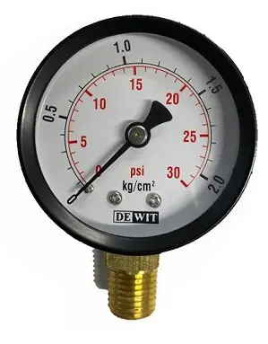 [11/51/2] MANOMETRO DE 51MM DE 0-30PSI 1/4 NPT BRO MCA DE WIT 