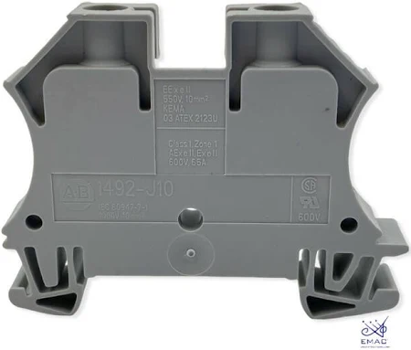 [1492-J10] BLOQUE DE TERMINALES 1 POLO GRIS, 65A 600VAC/DC, MCA ALLEN BRADLEY