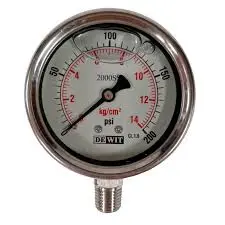 [2000SSV/63/140] MAN EN AC. INOX CARAT. 2.5" , CONEX.1/4"