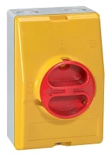 [22173] SECCIONADOR ROTATIVO DE SEGURIDAD EN CAJA, DE 3 POLOS 25A, 400V, IP65, MCA LEGRAND